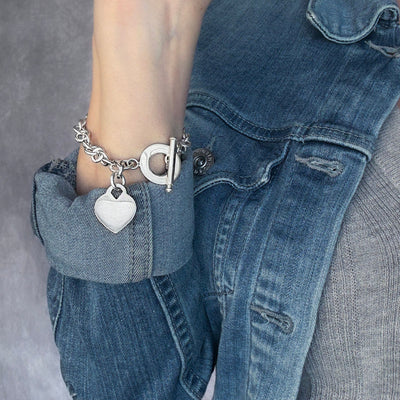 Love Lock Sterling Silver Bracelet