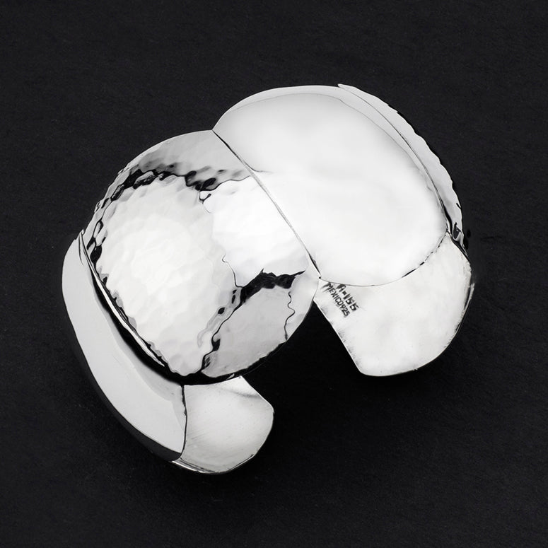 luna shield sterling silver cuff bracelet