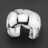 luna shield wide sterling silver cuff bracelet