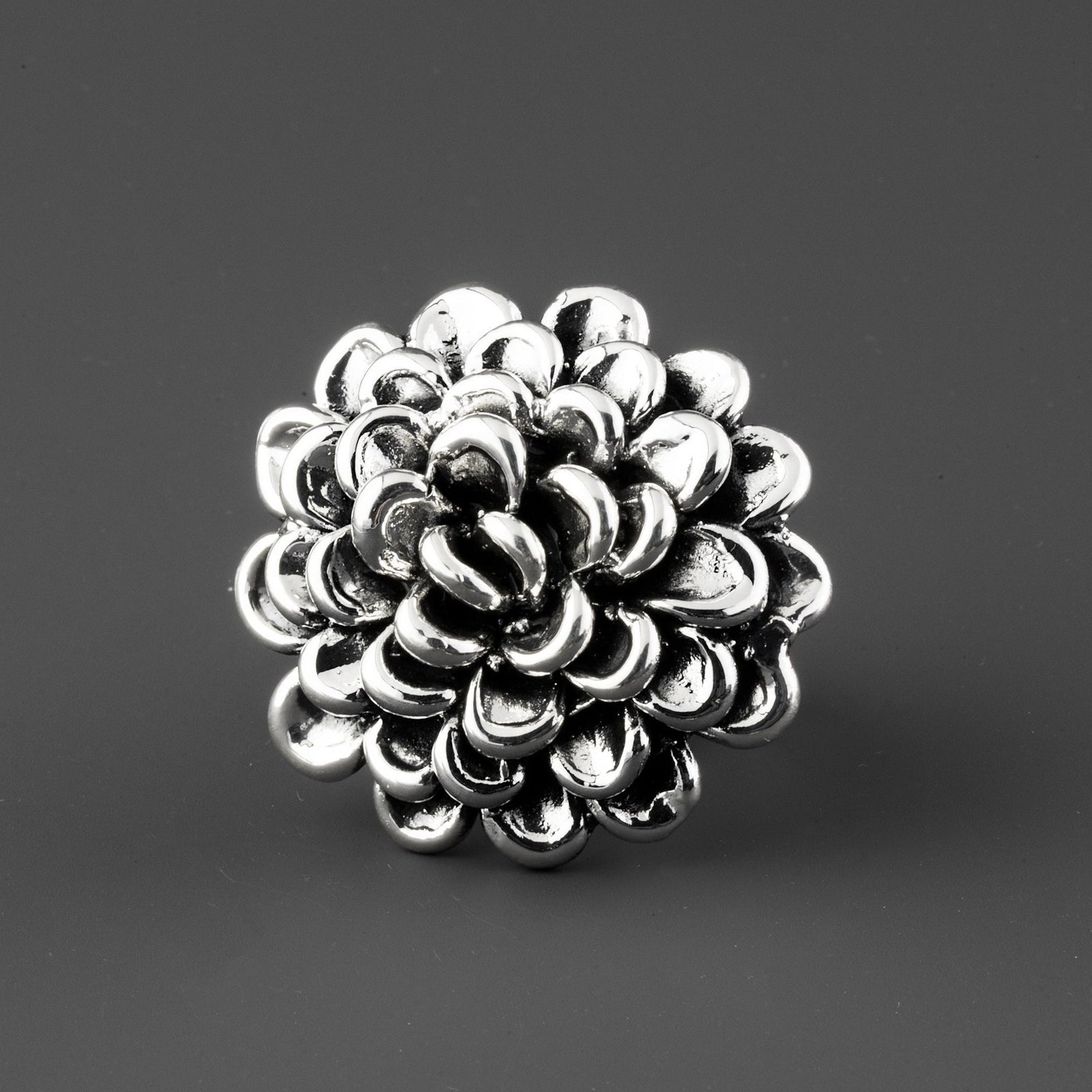 marigold chunky silver ring