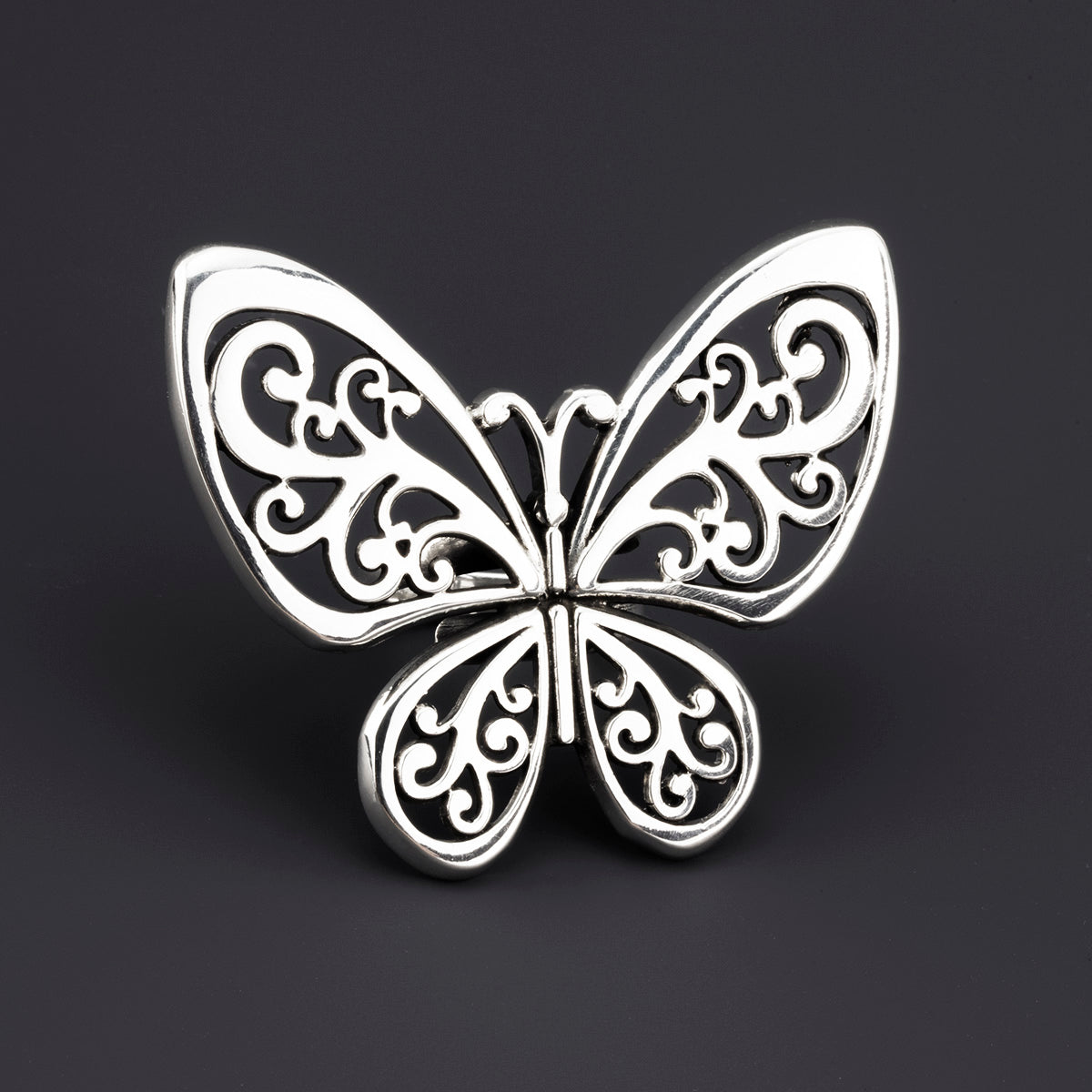 marioposa real oversized sterling silver  ring