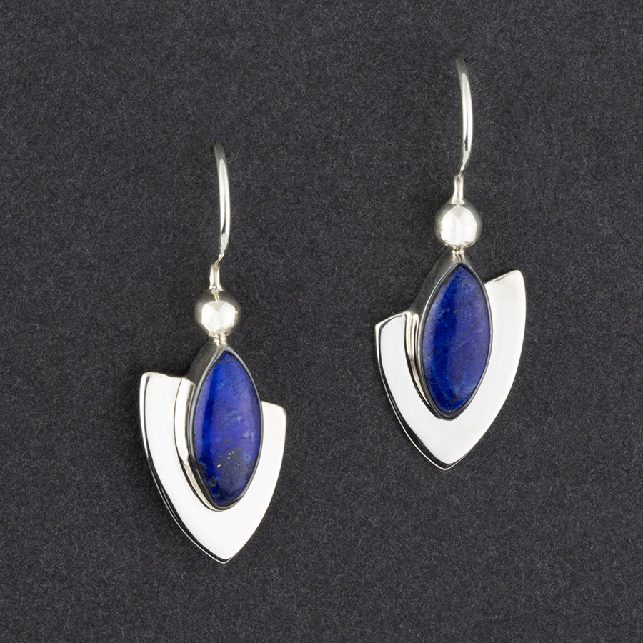 marquise lapis lazuli drop earrings