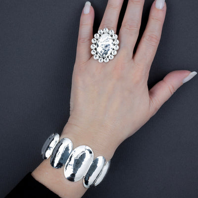 Martillado Chunky Silver Ring
