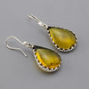 Maya glow amber teardrop earrings