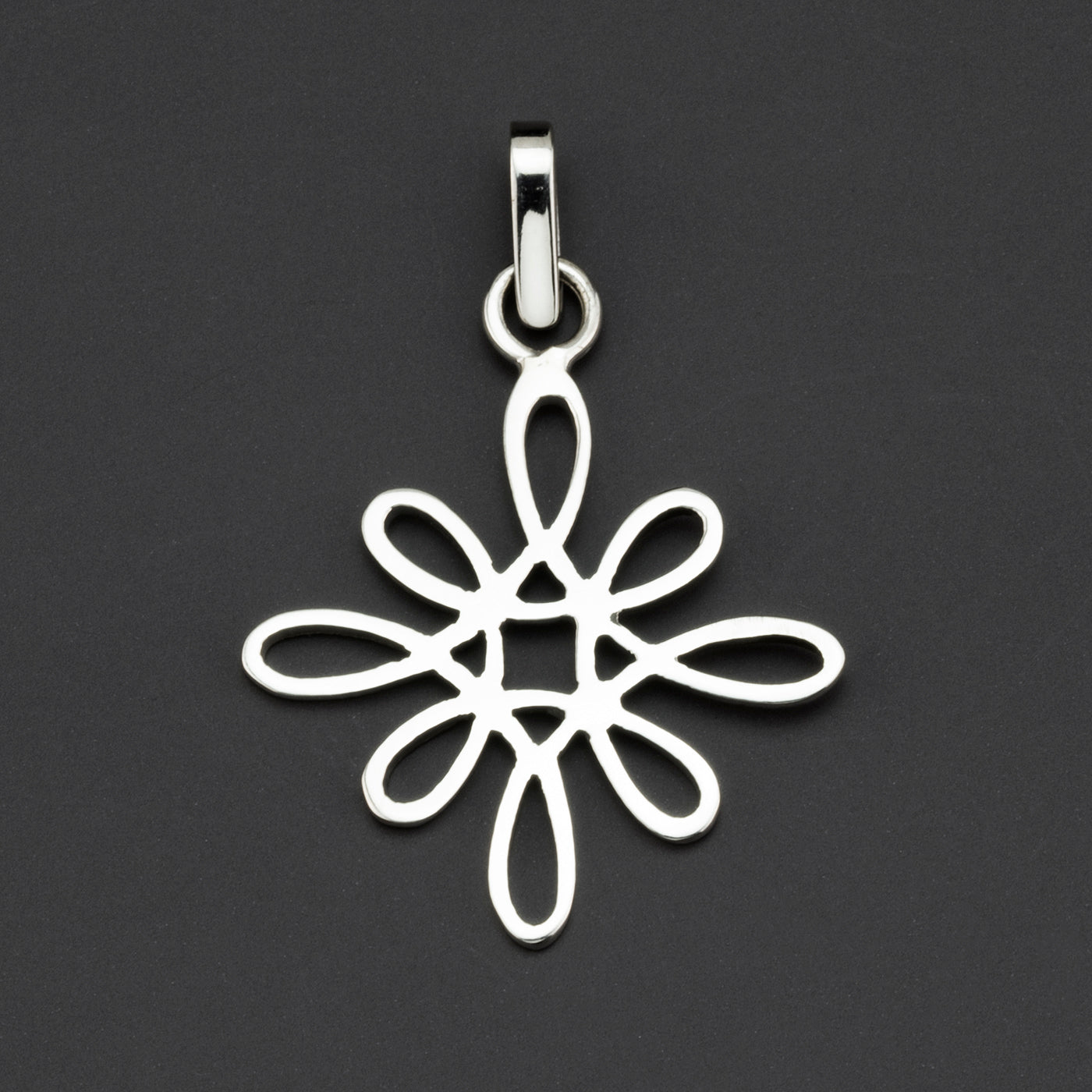 meadow bloom sterling silver pendant