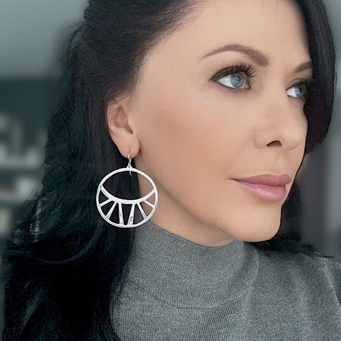 Solar Rise Sterling Silver Statement Earrings