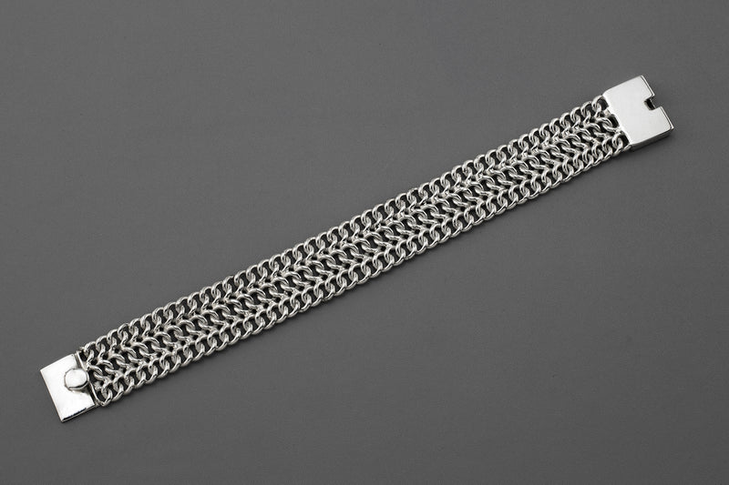 chain reaction Mexican silver bracelet