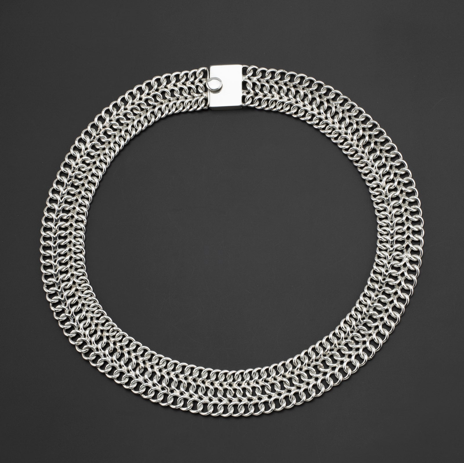 Chain  Reaction Mexican Silver Necklace