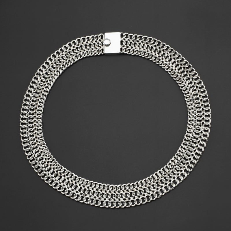 chain reaction chunky silver necklace