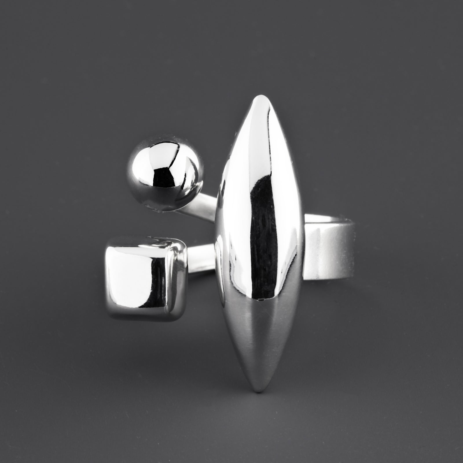 metal muse chunky sterling silver ring