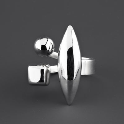 metal muse chunky sterling silver ring