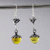 Mexican silver and amber hummingbird earrings