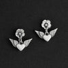 Mexican silver angel wings heart earrings