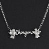 Mexican silver chingona necklace