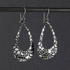 Mexican silver cobblestone teardrop earrings