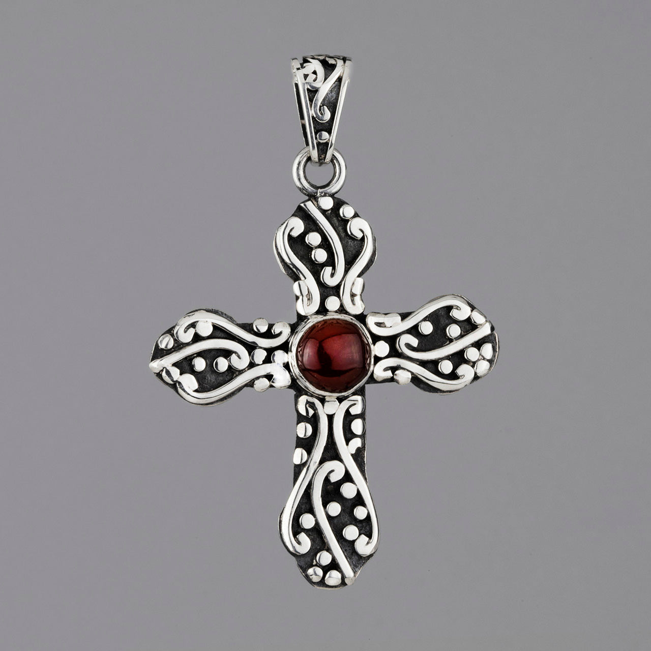 Mexican silver cross pendant