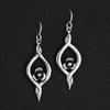 Mexican sterling silver floral dangle earrings