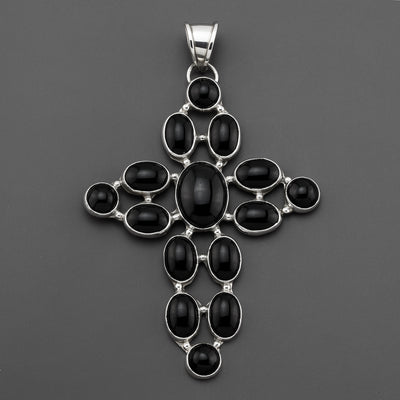midnight devotion black onyx cross pendant