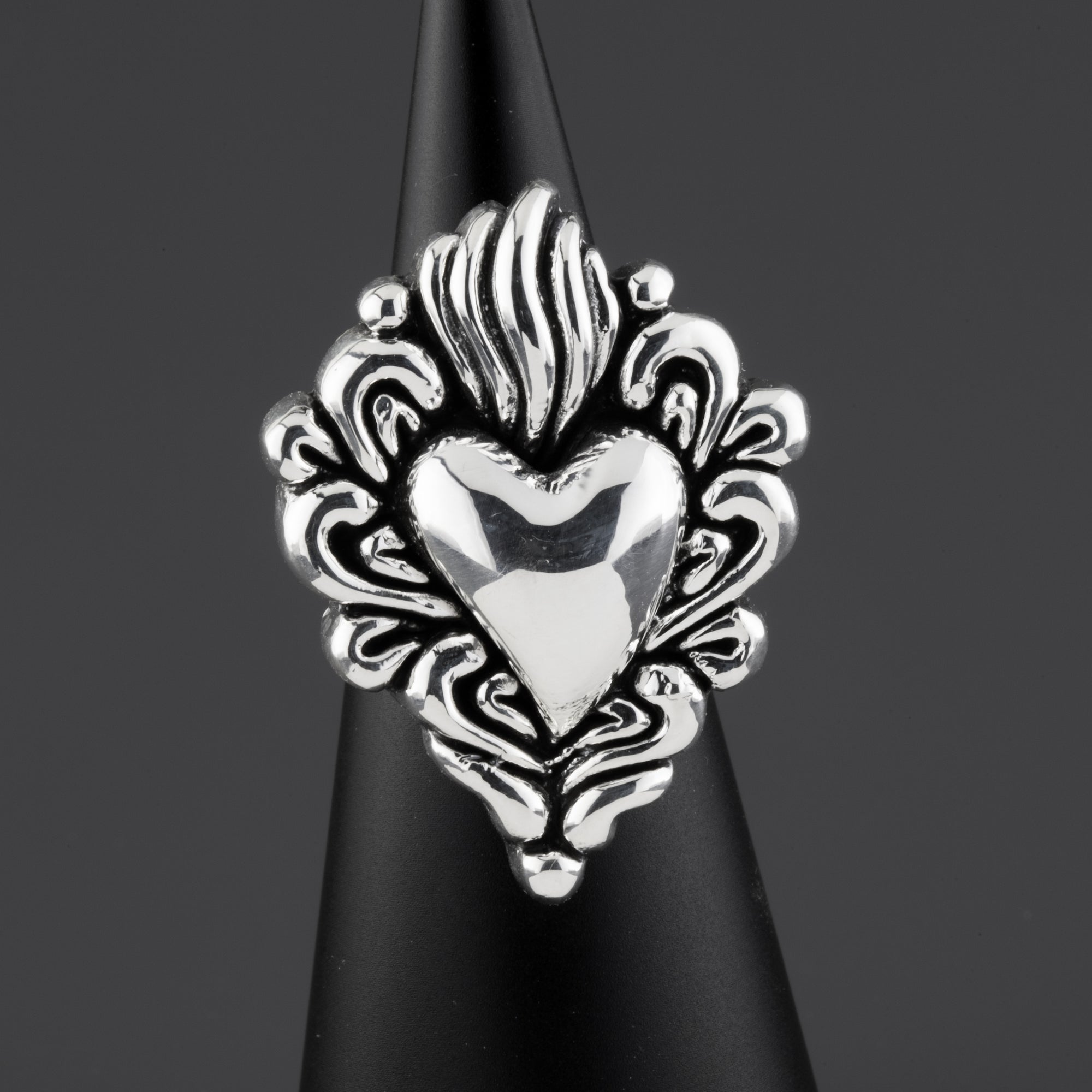 Sacred Flame Mexican Silver Ring