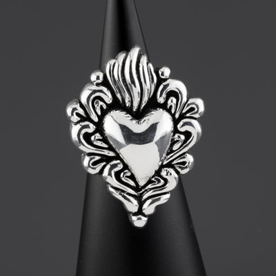 Sacred Flame Mexican Silver Ring