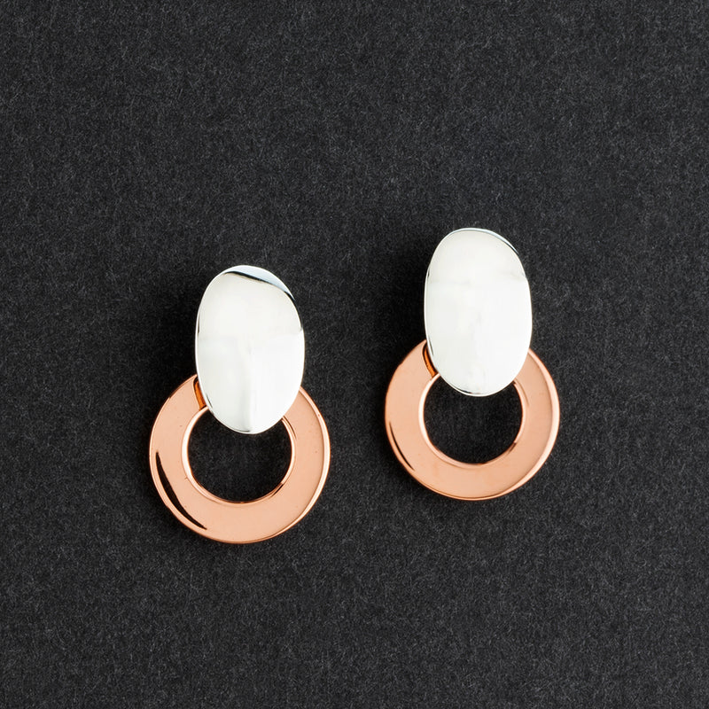 mixed metal muse earrings