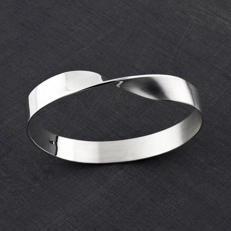 mobius sterling silver bangle