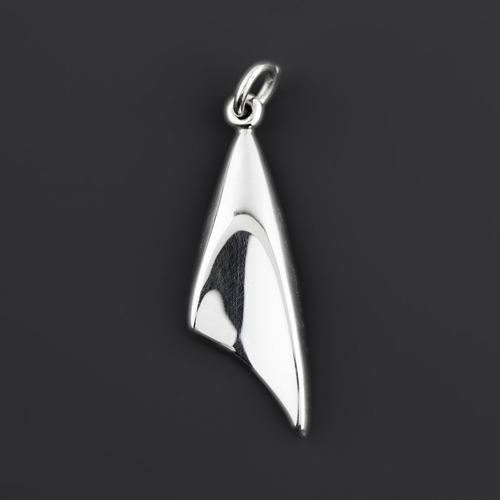 modern minimalist sterling silver pendant
