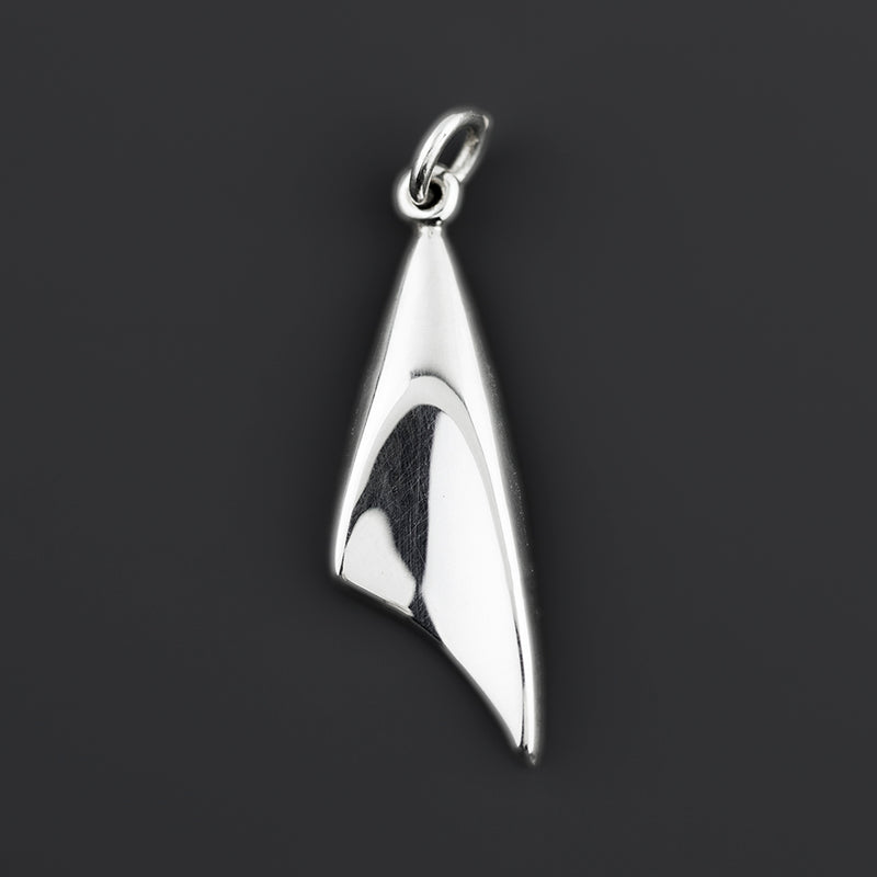 modern minimalist sterling silver pendant