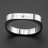 modern angle sterling silver hinged bangle