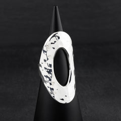 Modern Majesty Long Hammered Silver Ring - Reveka Rose