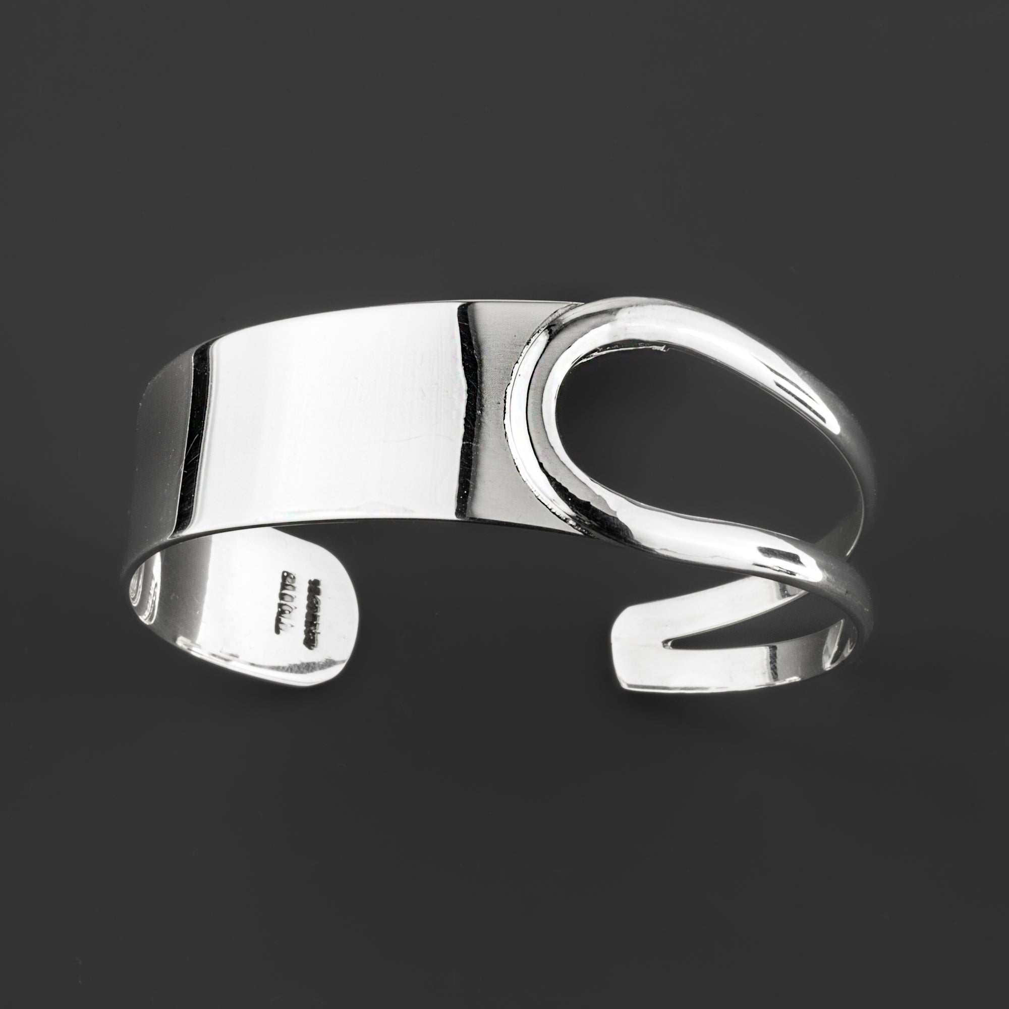modern sculptural sterling silver cuff bracelet