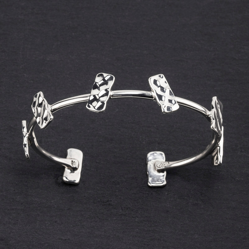 modern sterling silver cuff bracelet