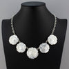 mother of pearl carved rose necklace