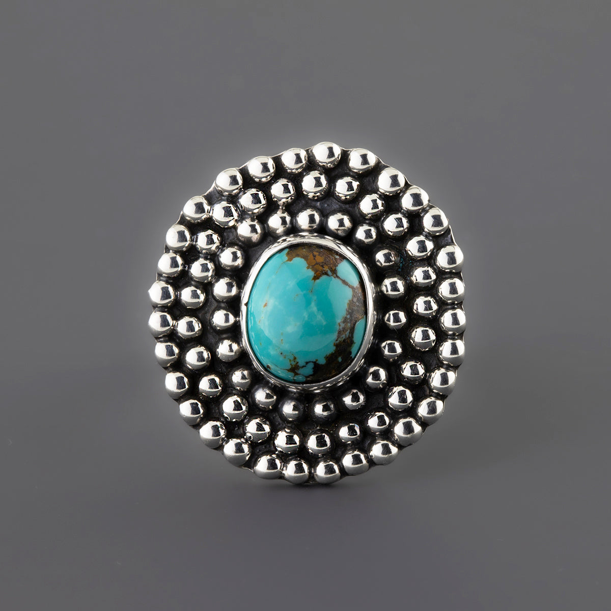 old soul turquoise Mexican silver ring
