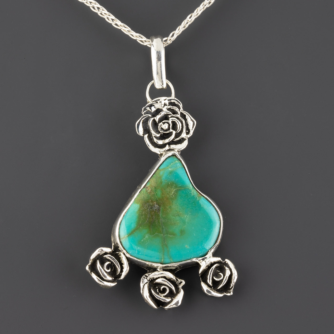 one of a kind turquoise gemstone pendant