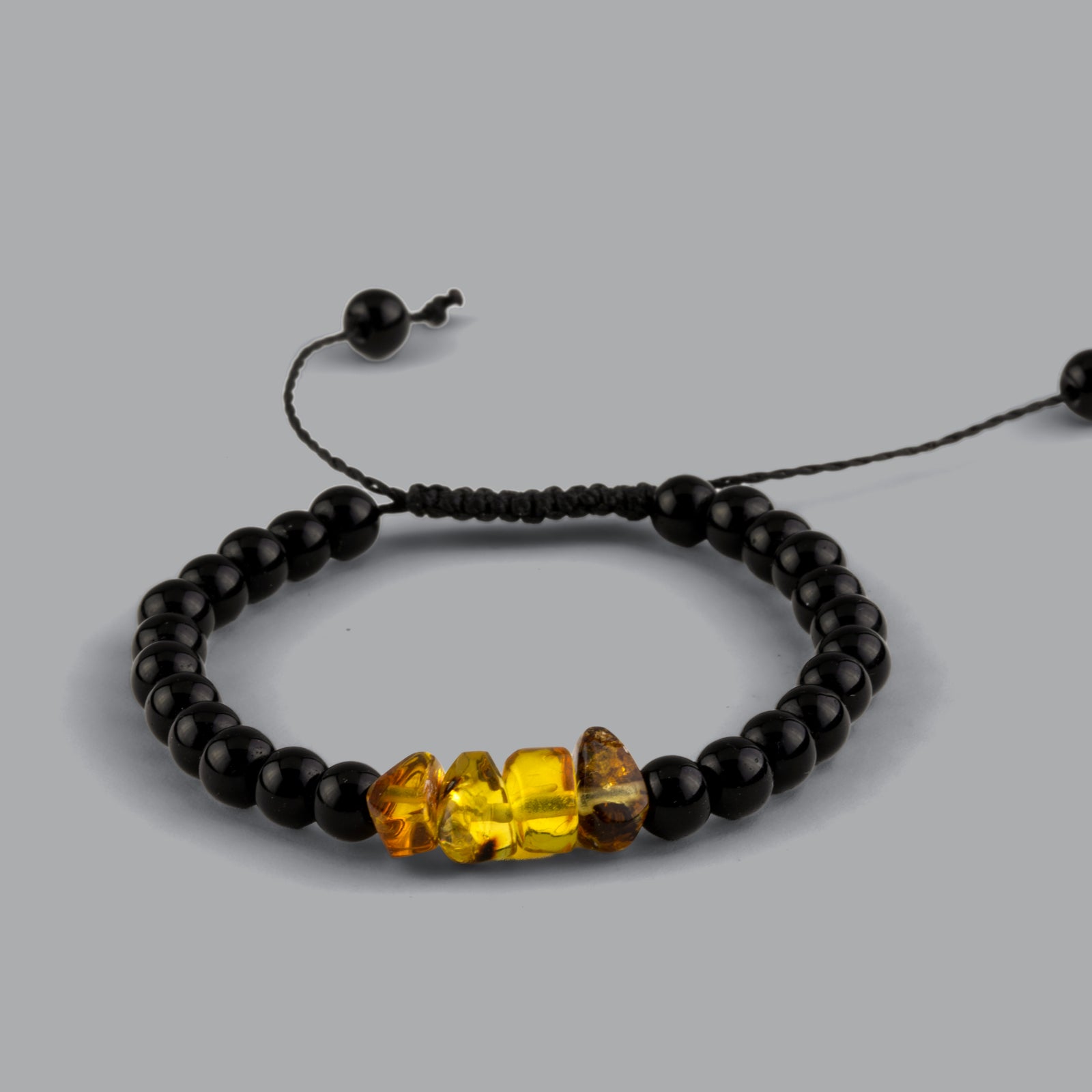 Onyx & Amber Bracelet