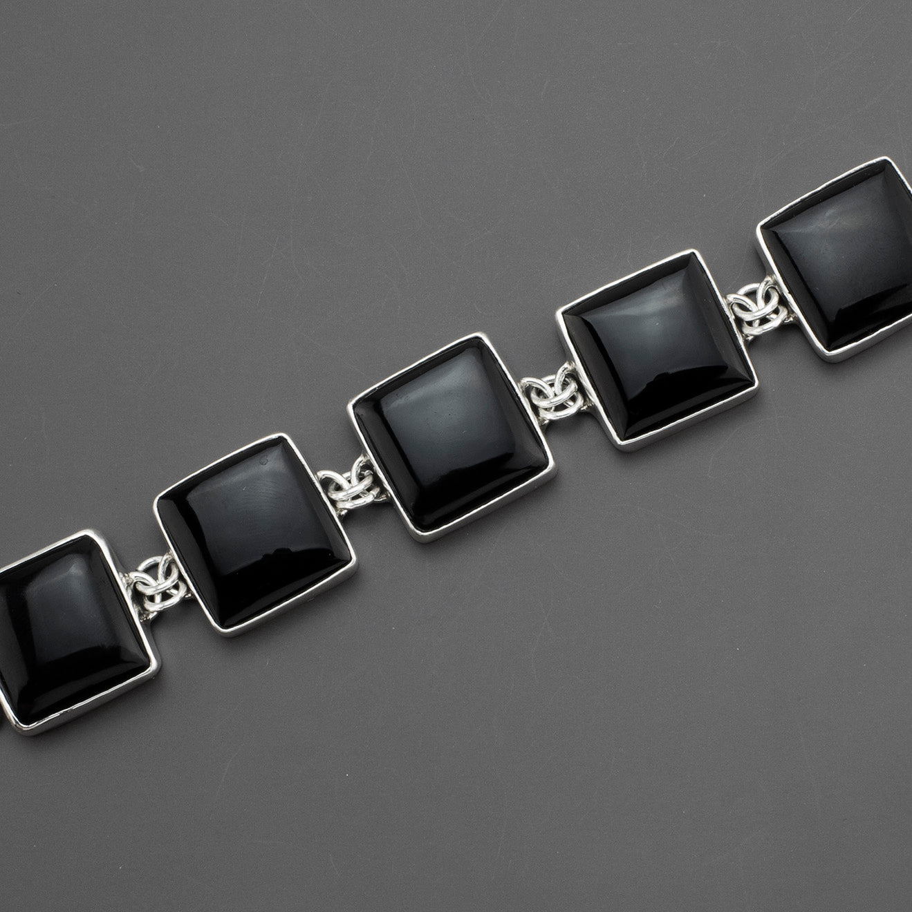 Sterling Silver and Black Onyx Bracelet
