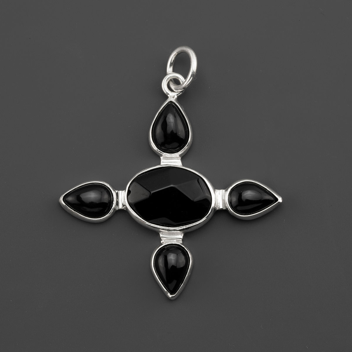 Midnight Cross Black Onyx Pendant