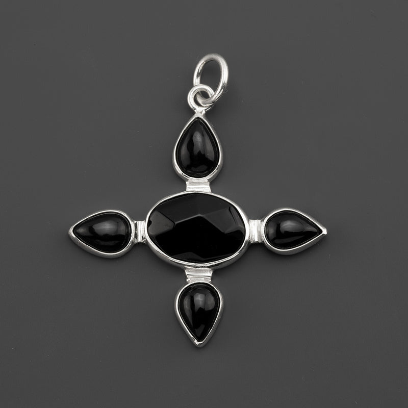 Midnight Cross Black Onyx Pendant