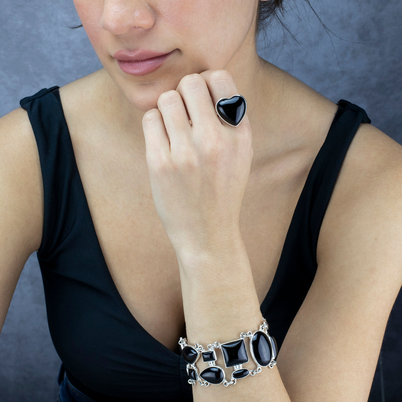 Large Black Onyx Bracelet