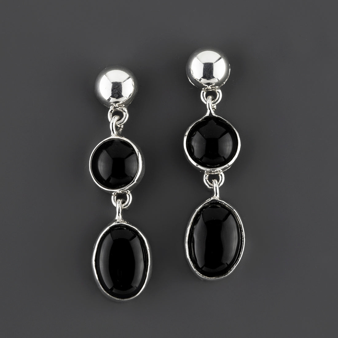 Black Cascade Earrings