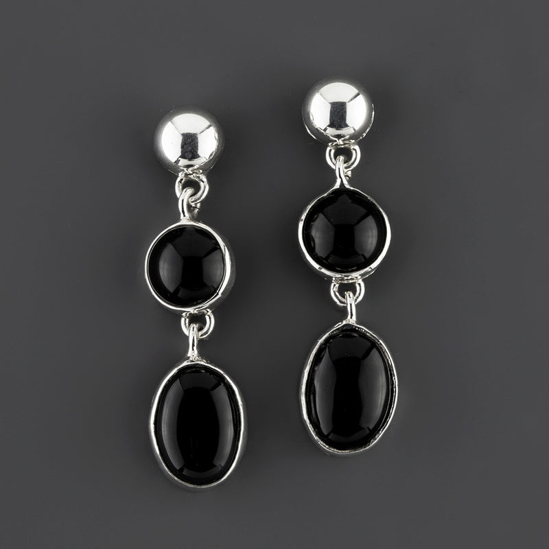 Black Cascade Earrings
