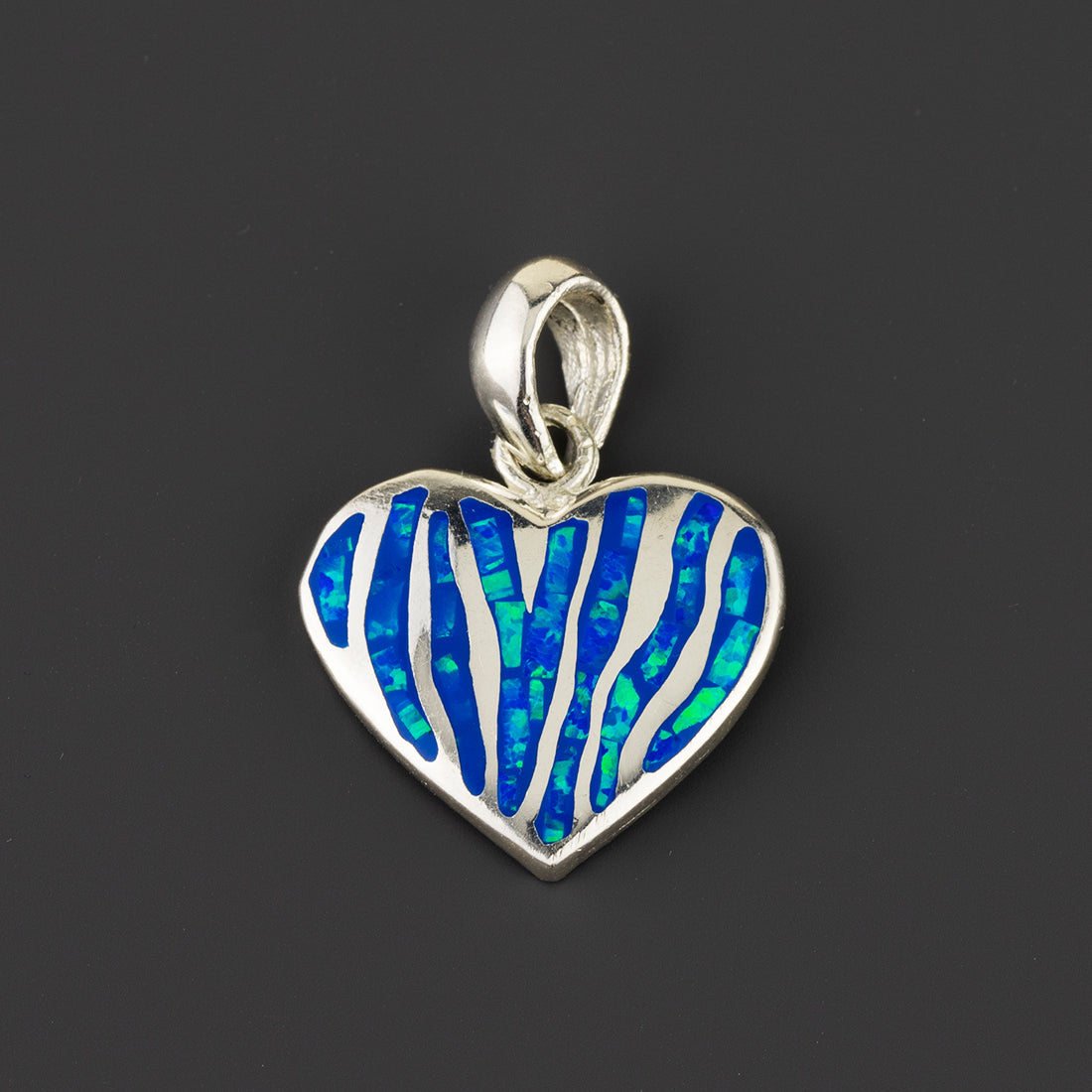 Electric Heart Opal Pendant