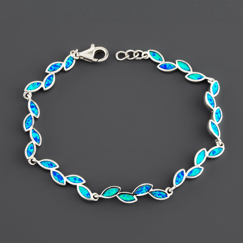 opal vine sterling silver bracelet