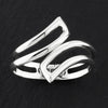 open flow sterling silver hinged bracelet