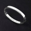 oval hinged sterling silver bangle