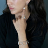 Sterling Silver Open Oval Stud Earrings