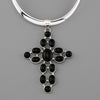 oversized black onyx cross pendant