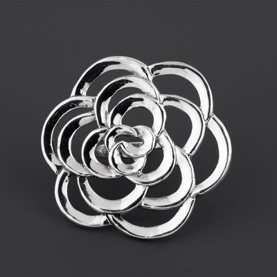 oversized bold sterling silver rose ring