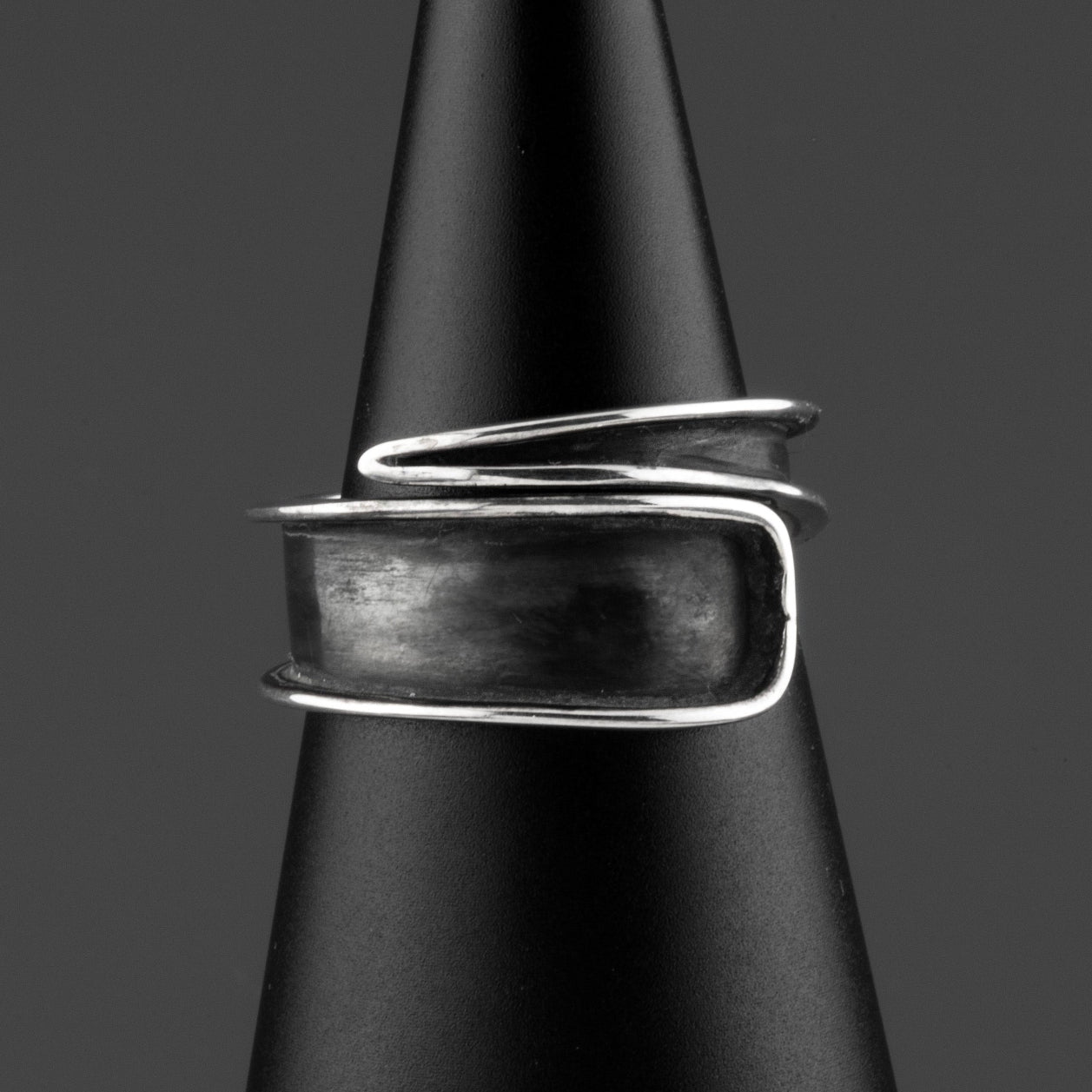 oxidized black sterling silver ring